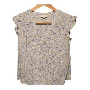 Cynthia Rowley Ditsy Floral Top Womens Size Medium Multicolor Relaxed Bloomcore